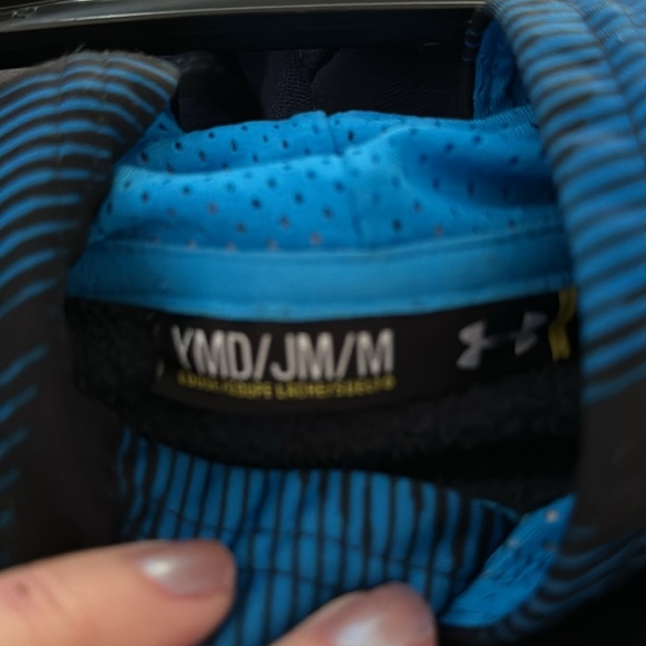 UA hoodie Boys/ youth size medium Y/MD turquoise and dark grey - Picture 7 of 7